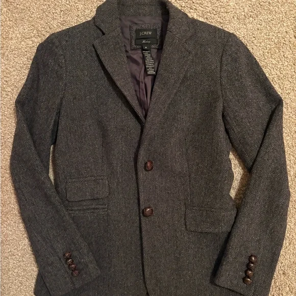 J. Crew Women's Blazer in Charcoal Herringbone - Picture 5 of 6